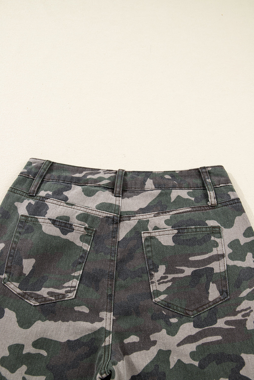 peyton camo multi Peyton Camo Multi Pocket Cargo Wide Leg Jeans view 6 (bottom) - shop at us.meeeshop