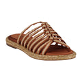 Phoenix Espadrille Strappy Flat Sandals Cognac (shoe) - flat sandals, strappy flat sandals - shop at us.meeeshop