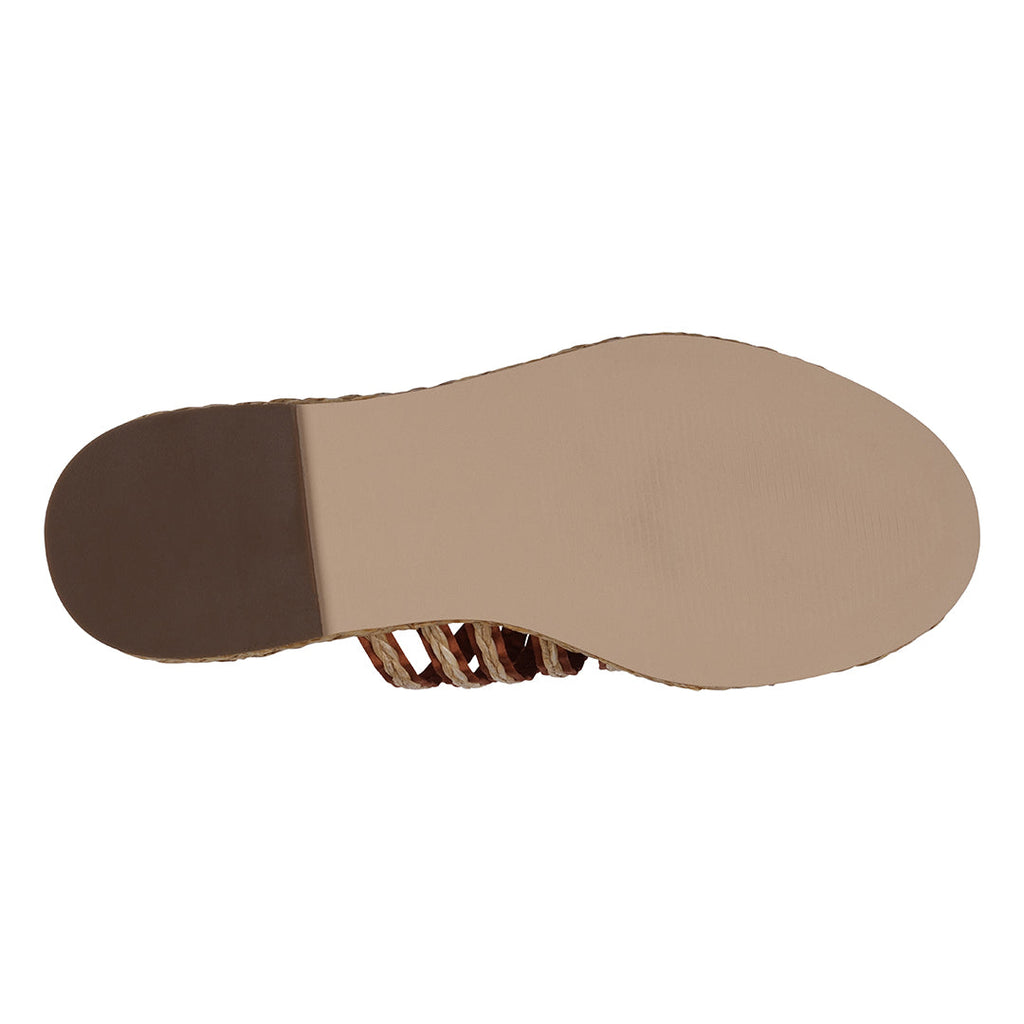 Phoenix Espadrille Strappy Flat Sandals Cognac view 5 (shoe) - flat sandals, strappy flat sandals - shop at us.meeeshop