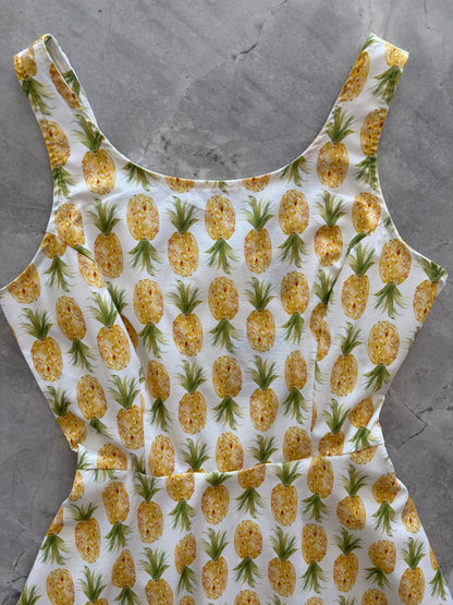 Pineapple Skater Dress in 1X view 6