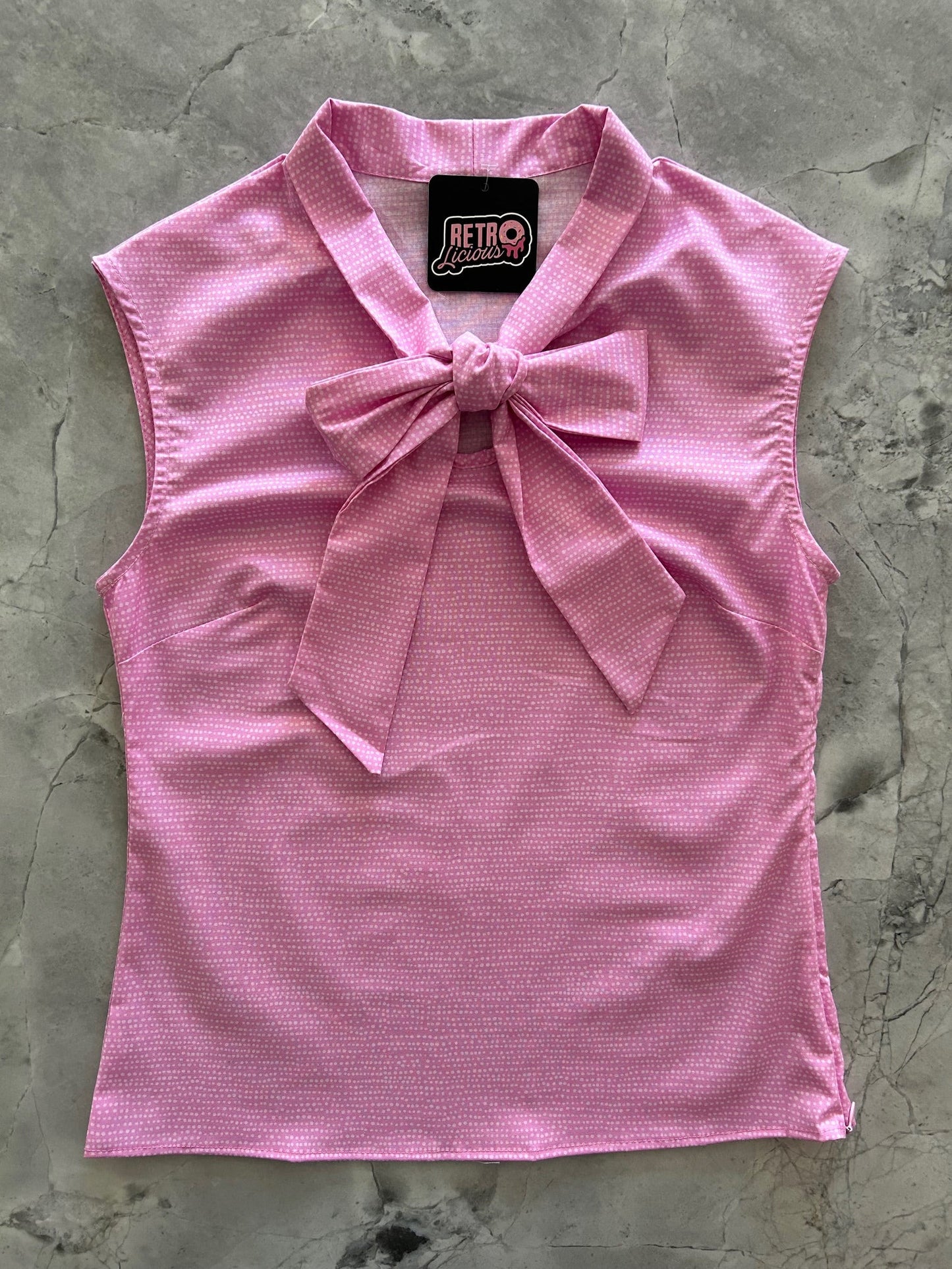 Pink Dot Bow Top in L view 3 - Pink Dot At Top Of Apple Watch