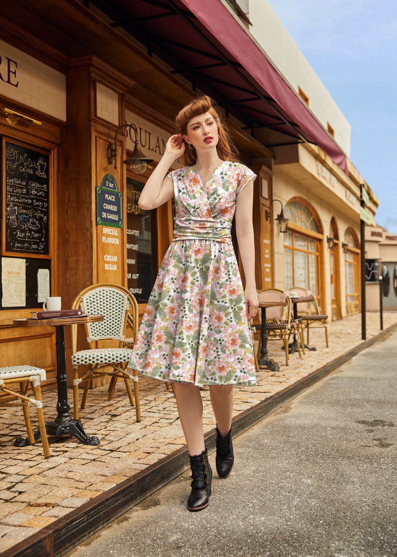 Pink Floral Greta Dress in M view 3 - Pink Floral Dresses For Women