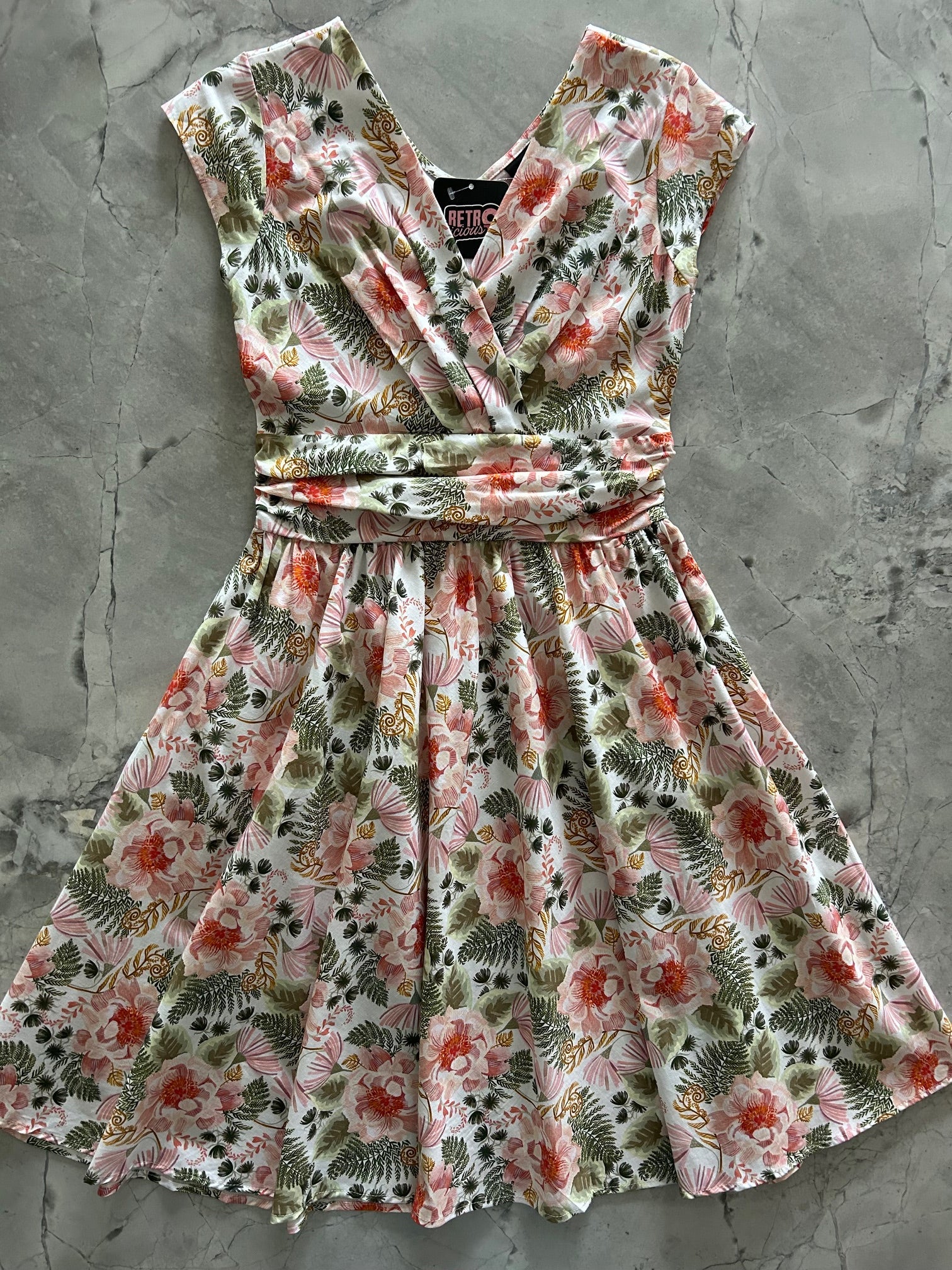 Pink Floral Greta Dress in XL view 5 - Pink Floral Dresses For Women