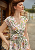 Pink Floral Greta Dress XS (dress) - pink floral dresses for women, pink floral dress with sleeves, pin - shop at us.meeeshop