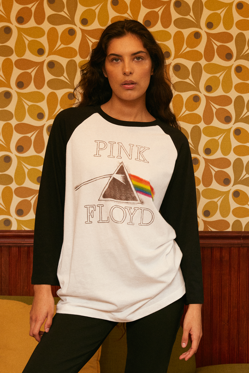 Pink Floyd Long Sleeve Baseball Tee view 5 (top) - pink floyd tee shirts, pink floyd tee shirt mens, pi - shop at us.meeeshop