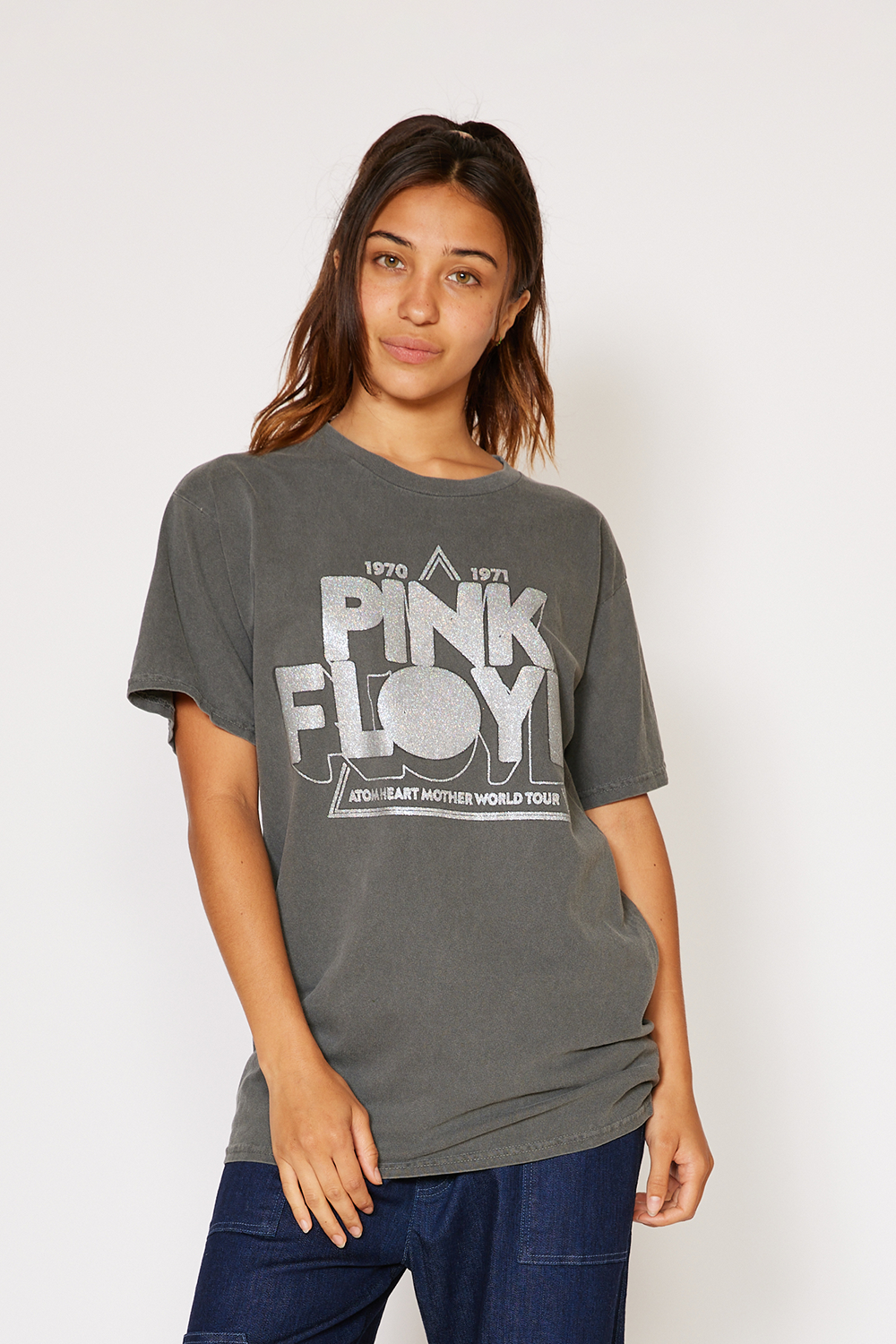 Pink Floyd World Tour Glitter Tee in XS - Pink Floyd Tee Shirts (top)