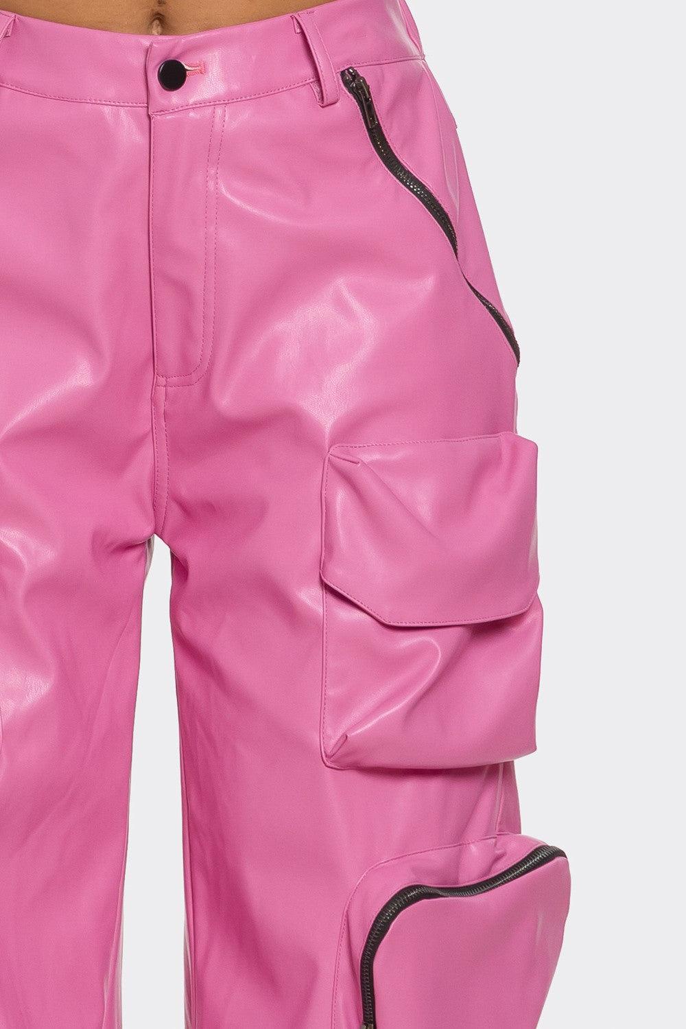 Pink Utility Cargo Pants - MeeeShop Women's Fashion