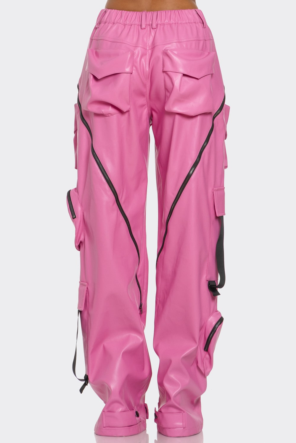 Pink Utility Cargo Pants in Large view 3 - Pink Utility Pants Women (bottom)