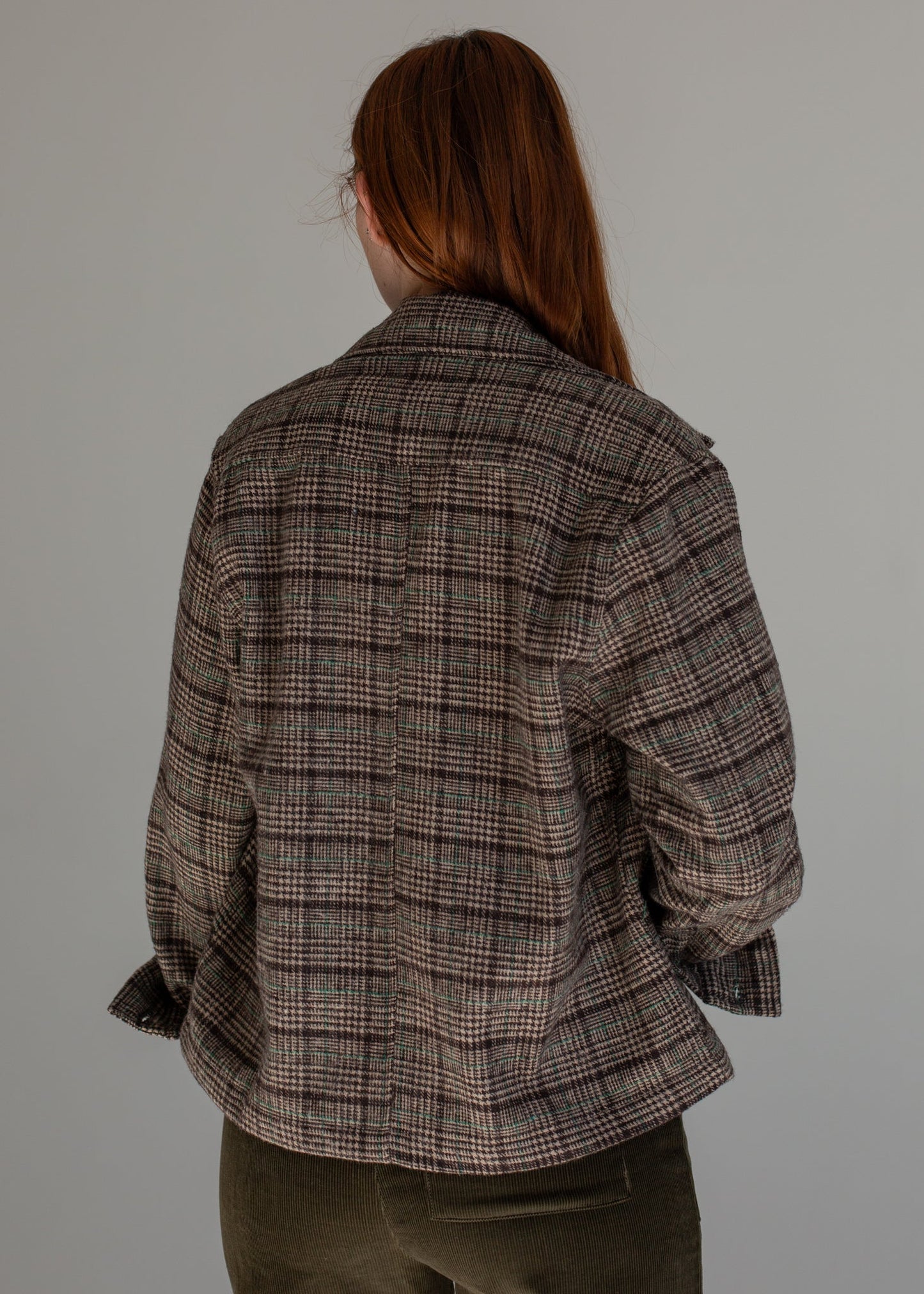 Plaid Chore Jacket in XL view 4 - Plaid Chore Jacket Women (layer)