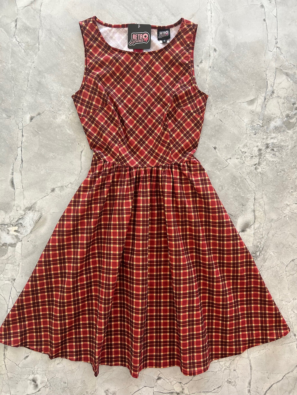 Plaid Vintage Dress L view 4 (dress) - vintage plaid dress 90s, vintage plaid dress 50s, vintage plaid  - shop at us.meeeshop