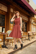 Plaid Vintage Dress XS (dress) - vintage plaid dress 90s, vintage plaid dress 50s, vintage plaid dress  - shop at us.meeeshop
