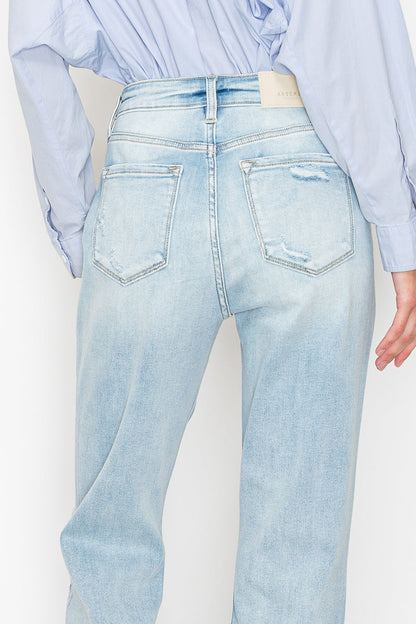 Plus High Rise Straight Jeans in P-22 view 4 - High-Waisted - Plus Jeans High Waisted (bottom)