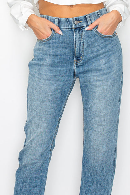 plus tummy control Plus Tummy Control High Rise Straight Jeans view 10 (bottom) - shop at us.meeeshop