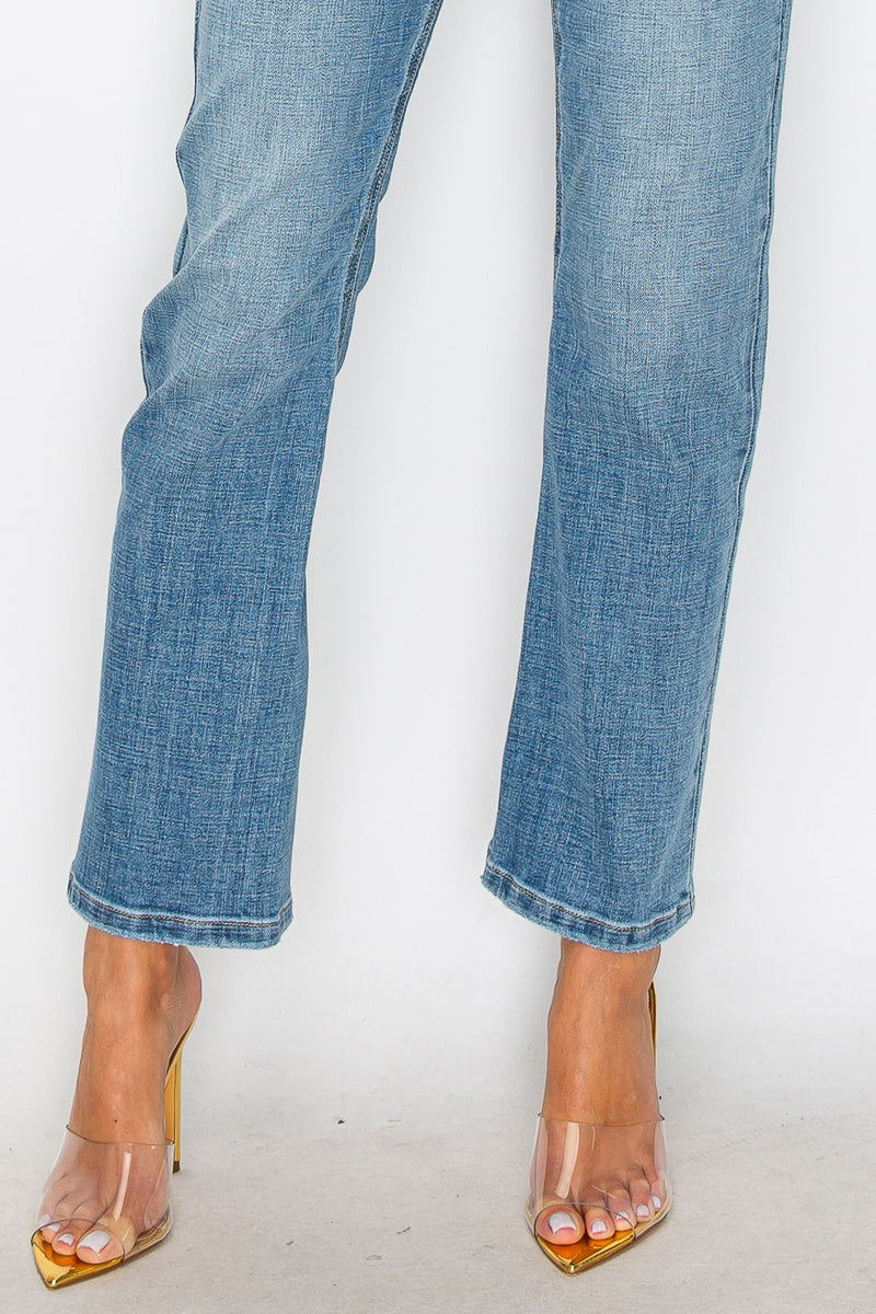 plus tummy control Plus Tummy Control High Rise Straight Jeans view 11 (bottom) - shop at us.meeeshop