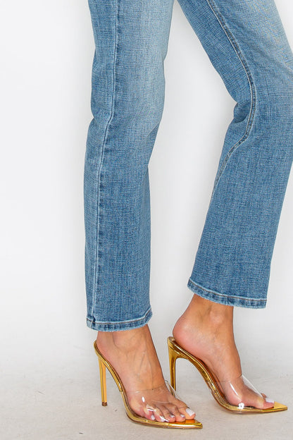 plus tummy control Plus Tummy Control High Rise Straight Jeans view 13 (bottom) - shop at us.meeeshop