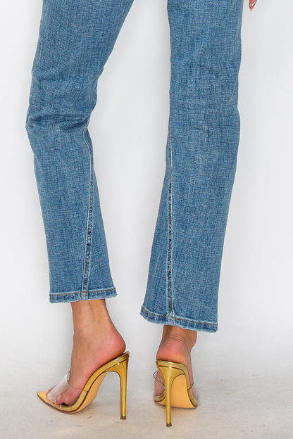 plus tummy control Plus Tummy Control High Rise Straight Jeans view 16 (bottom) - shop at us.meeeshop