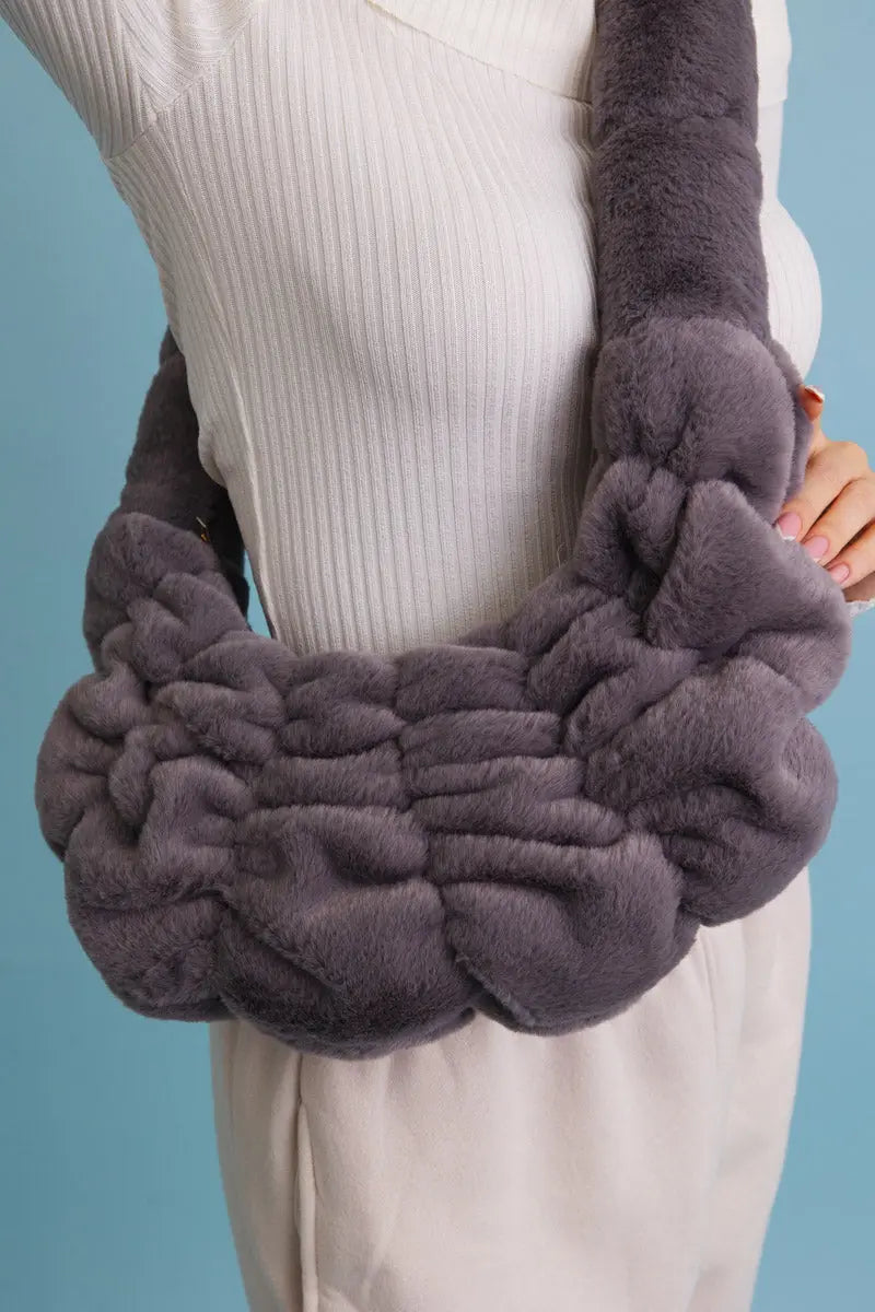 Plush Cloud Knit Cross Body Bag ☁️ - MeeeShop Women's Fashion