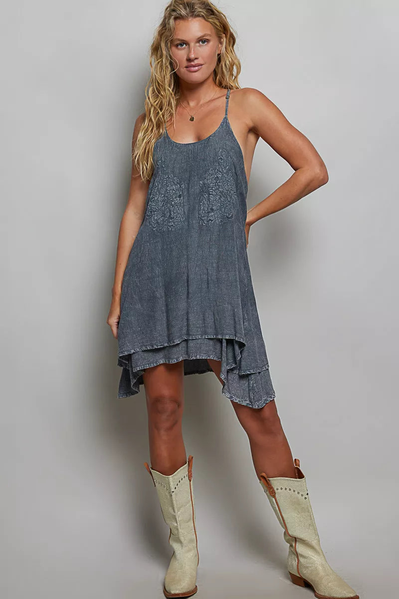 Pol Embroidered Adjustable Strap Mini Dress view 5 (dress) - pol dress, pol mini dress, pol embroidered - shop at us.meeeshop