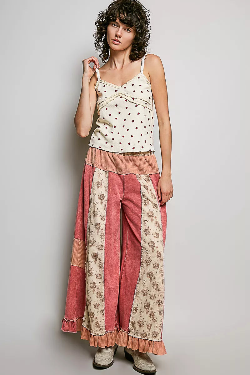 pol star printed Pol Star Printed Lightweight Ribbed Knit Cami view 5 (top) - shop at us.meeeshop