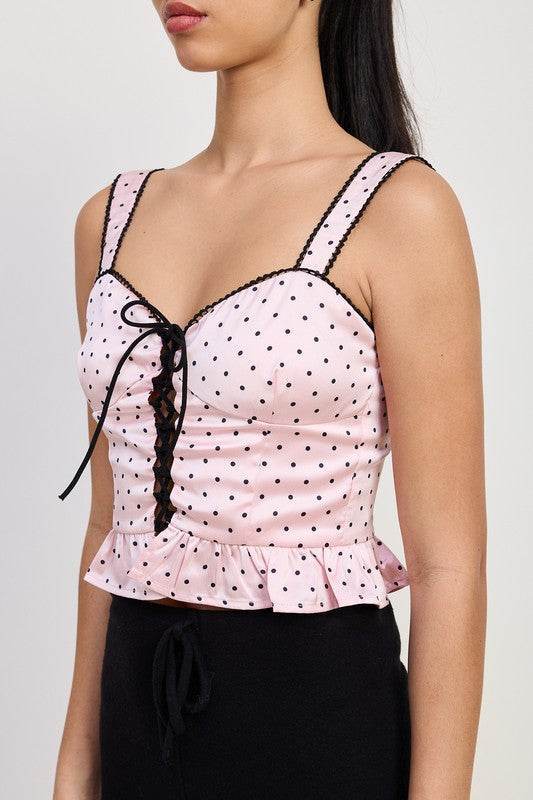 Polka Dot Corset Top - us.meeeshop