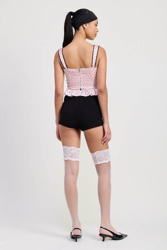 Polka Dot Corset Top - us.meeeshop