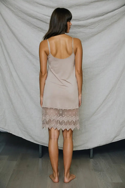 Polkadot Lace Slip Dress - MeeeShop Women's Fashion
