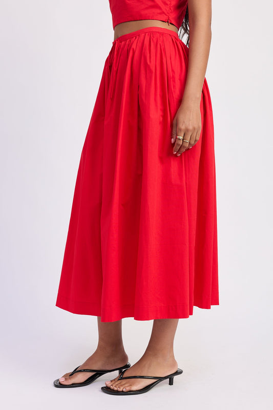 Poppy Midi Skirt in Red view 2 - Poppy Midi Dress