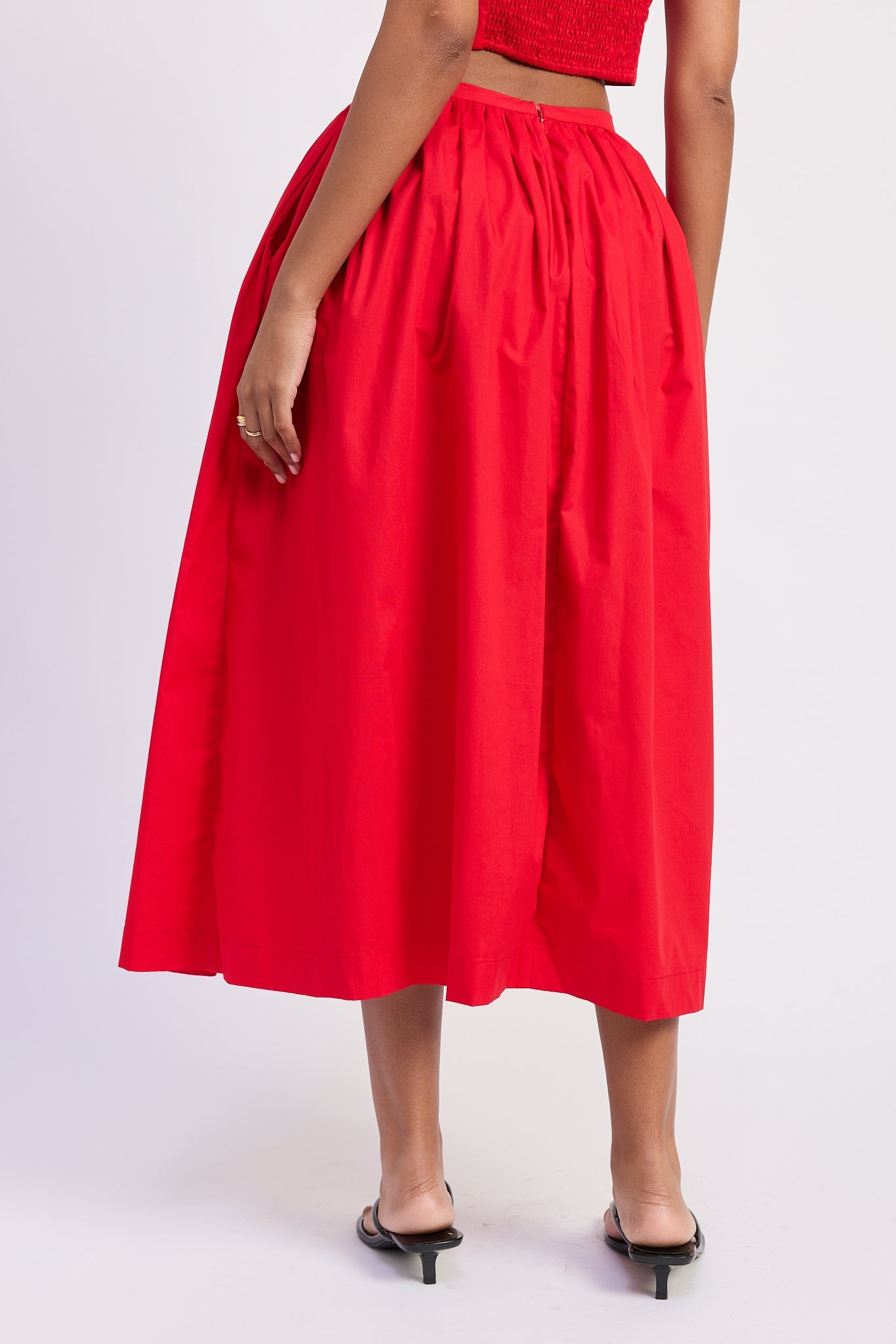Poppy Midi Skirt in Red view 3 - Poppy Midi Dress