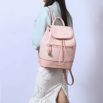 Porsha Backpack Handbag in Coffee view 2 - Porsche Backpack