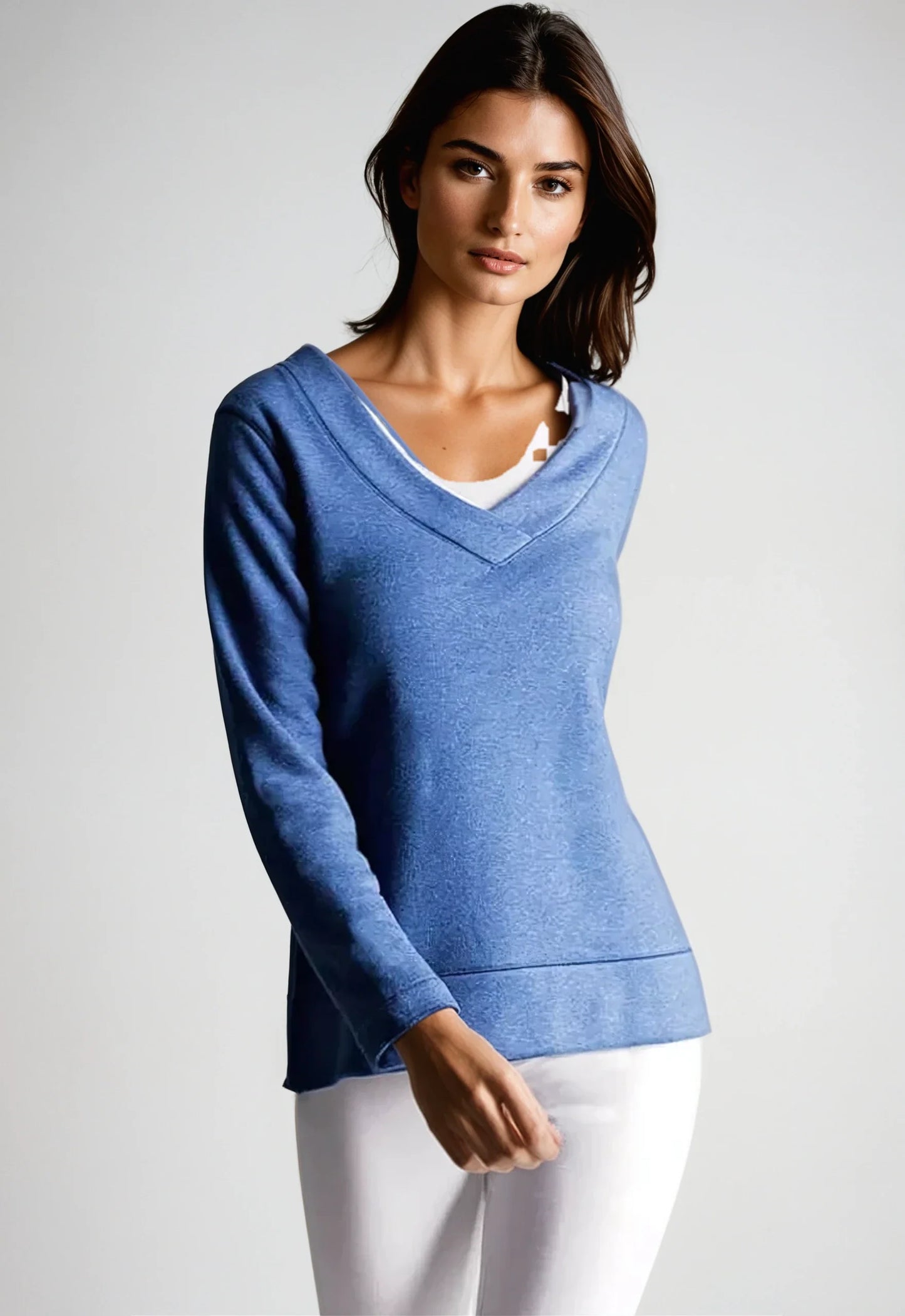 Power Vee 'sweater' Sweatshirt - Charcoal Gray view 7 - Power Sweater (top)