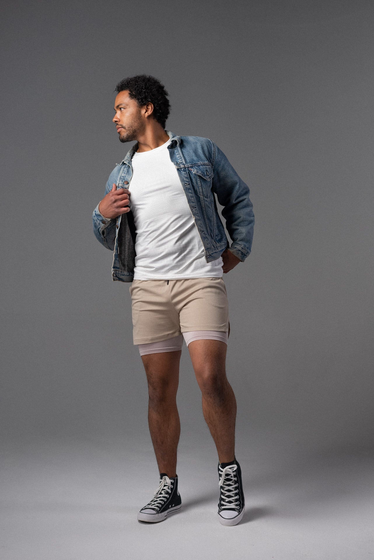 Powerful Shorts in Oatmeal view 6 (bottom)