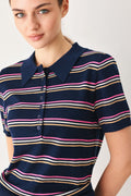 Pretty in Paradise Polo Top BROWN MULTI view 4 (top) - pretty good top, paradise pretties, paradise pol - shop at us.meeeshop