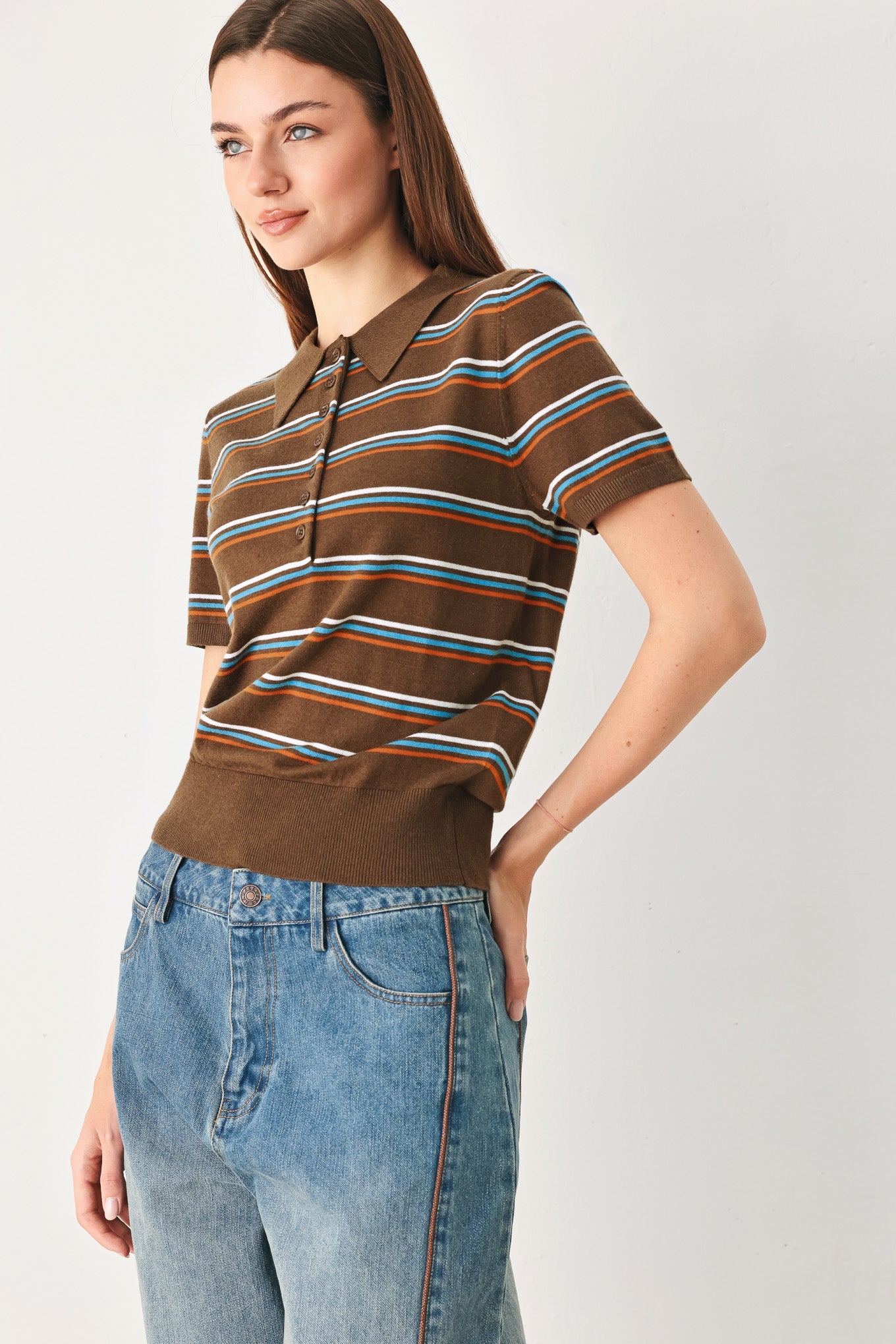 Pretty in Paradise Polo Top view 12 - Pretty Good Top