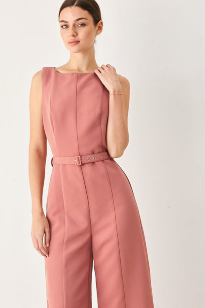 Pretty Moment Woven Jumpsuit in ROSE view 3 (one-piece)