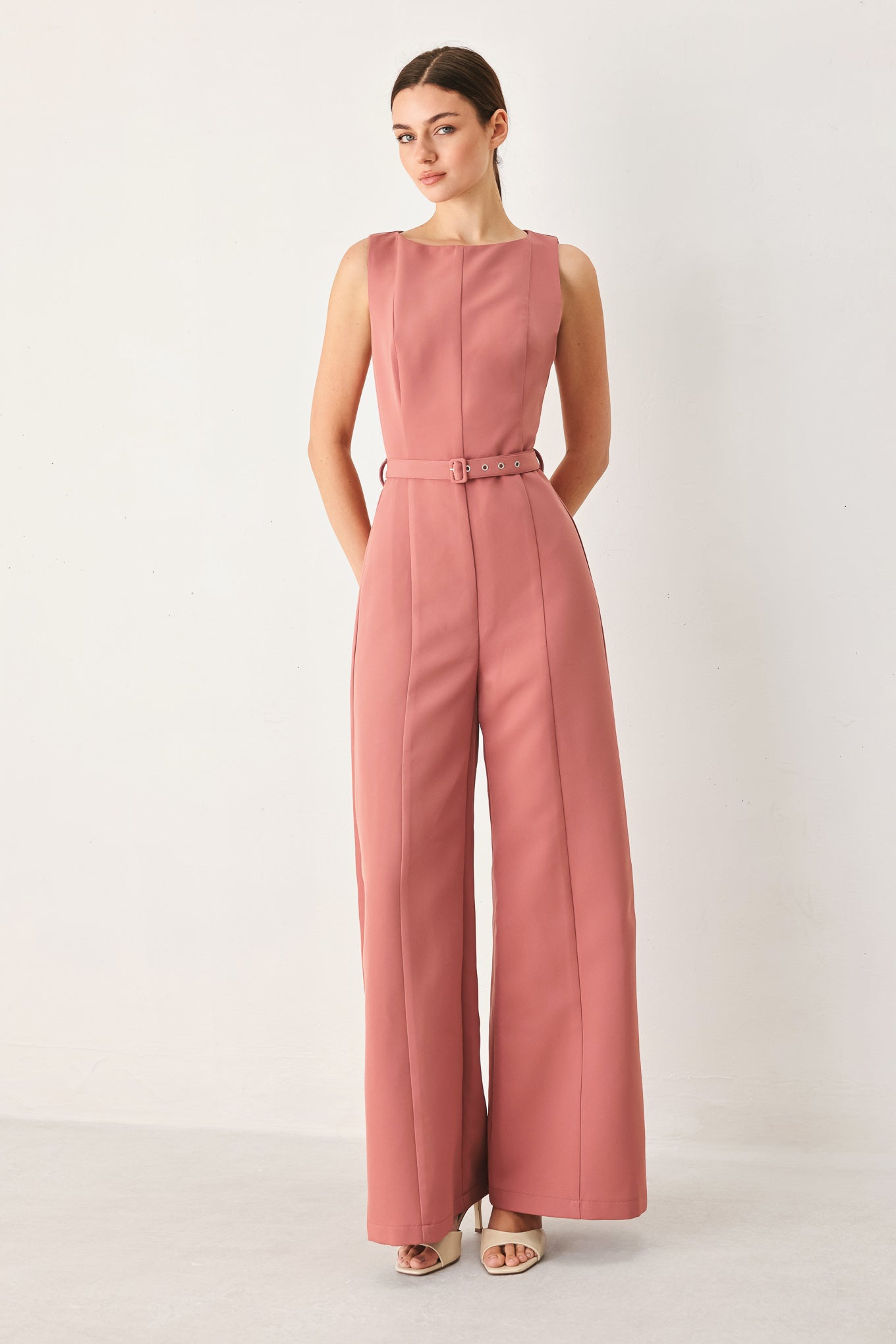 Pretty Moment Woven Jumpsuit in WHITE view 6 (one-piece)