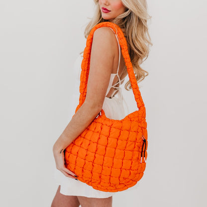 Pretty Simple Carmen Quilted Hobo Tote Bag view 12