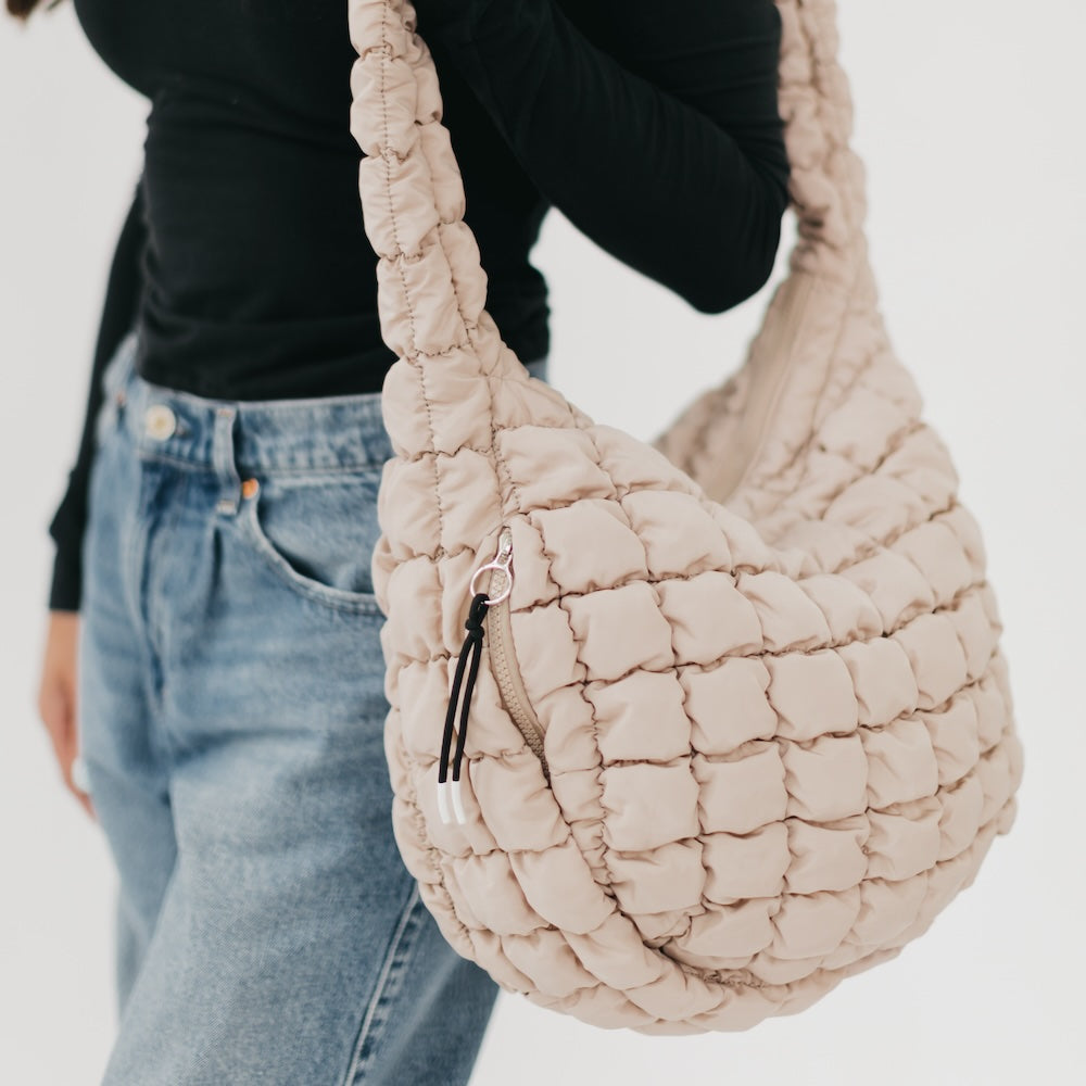 Pretty Simple Carmen Quilted Hobo Tote Bag view 20