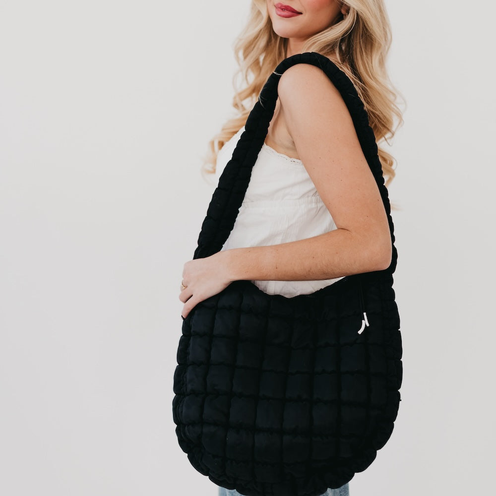 Pretty Simple Carmen Quilted Hobo Tote Bag view 8
