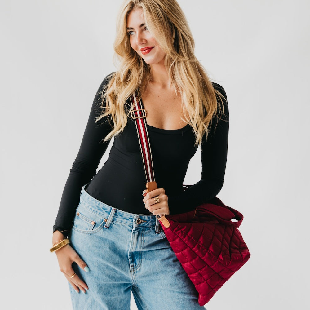 Pretty Simple Day Dreamer Quilted Tote Bag in Leopard view 10 - Daydreamer Tote