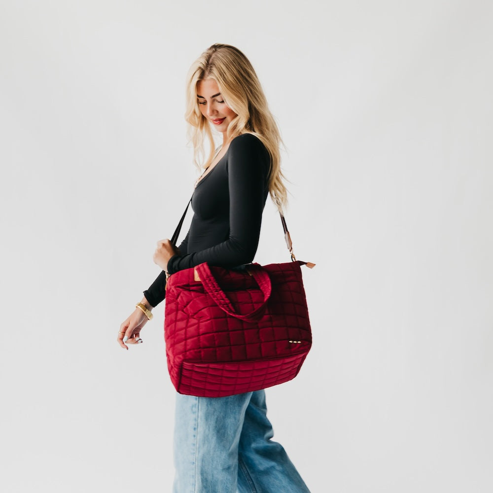 Pretty Simple Day Dreamer Quilted Tote Bag in Navy view 7 - Daydreamer Tote