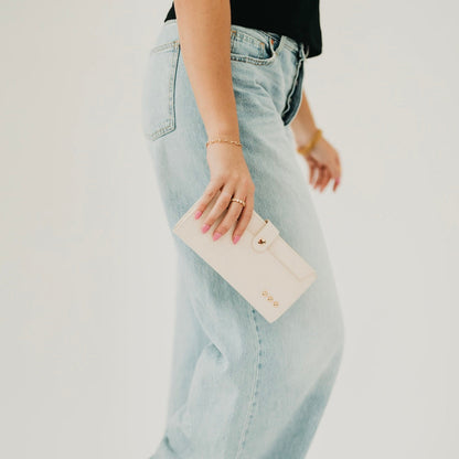 Pretty Simple Essentials Carryall Wallet in Cream view 3 - Essentials Bag Wallet