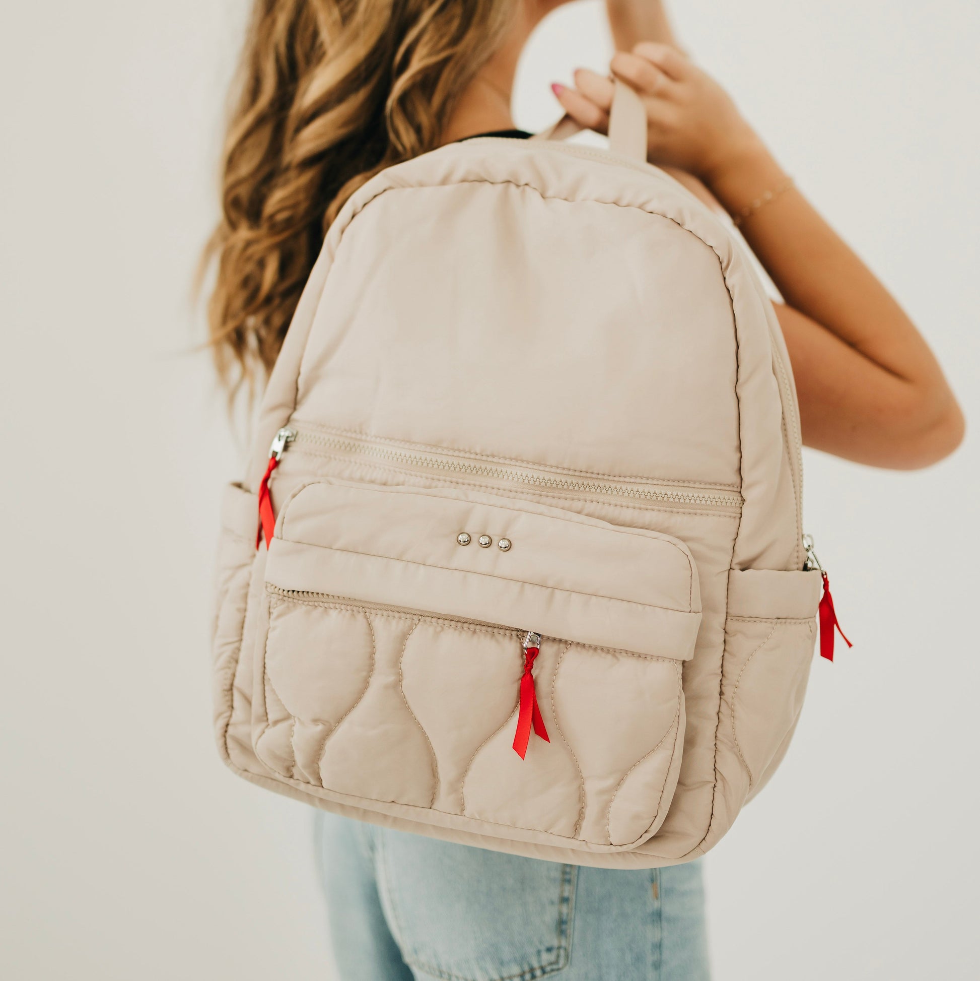 Pretty Simple Go-to Organized Puffer Nylon Backpack view 4 (bag)