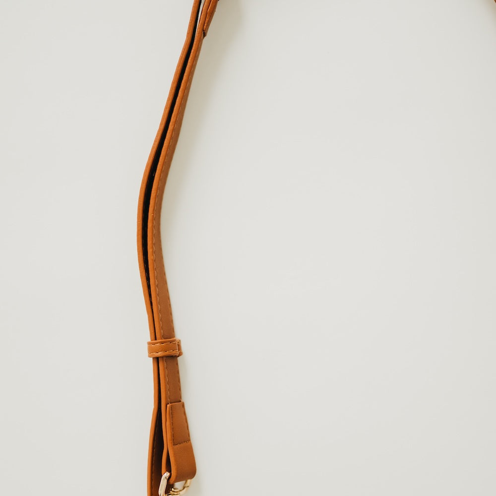 Pretty Simple Minimalist Vegan Leather Crossbody Strap in Gray view 5 - Strap Crossbody (bag)