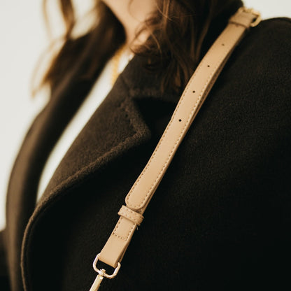 Pretty Simple Minimalist Vegan Leather Crossbody Strap in Navy view 9 - Strap Crossbody (bag)