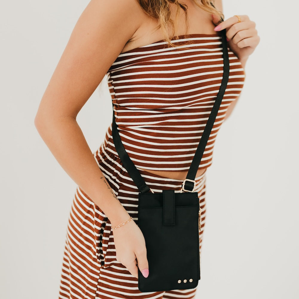 Pretty Simple Nyla Nylon Phone Bag in Watermelon Pink view 3