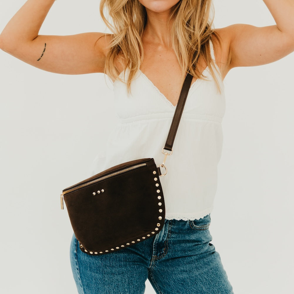 Pretty Simple Sabrina Studded Suede Bum Bag view 10 - Sabrina Studded Bum Bag