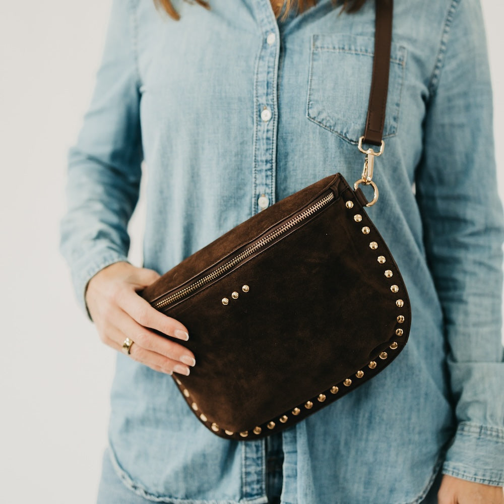 Pretty Simple Sabrina Studded Suede Bum Bag view 7 - Sabrina Studded Bum Bag