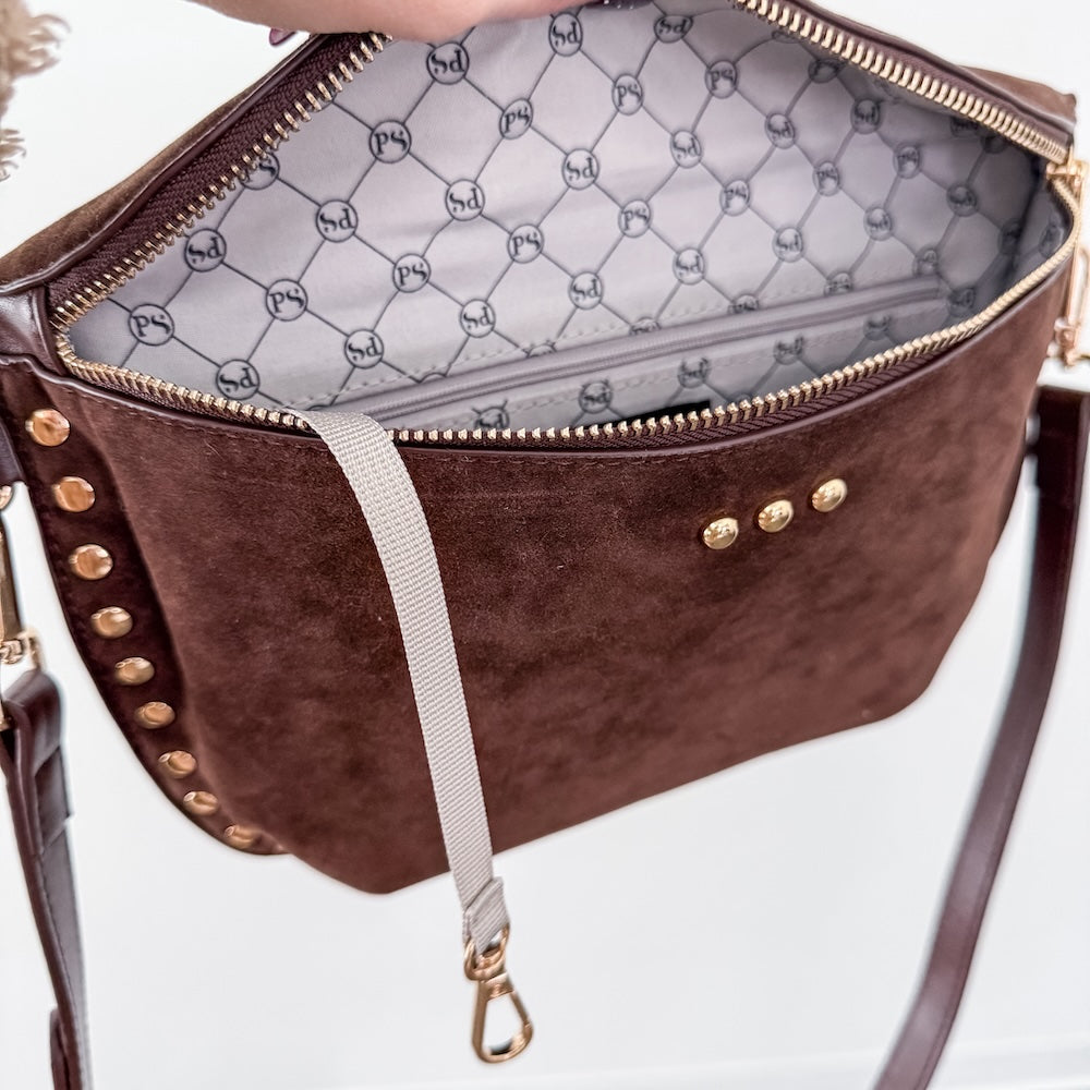 Pretty Simple Sabrina Studded Suede Bum Bag view 9 - Sabrina Studded Bum Bag