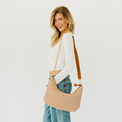 Pretty Simple Sienna Slouchy Woven Shoulder Bag - New Colors! in Chocolate view 13 - Sienna Slouchy Woven Bag