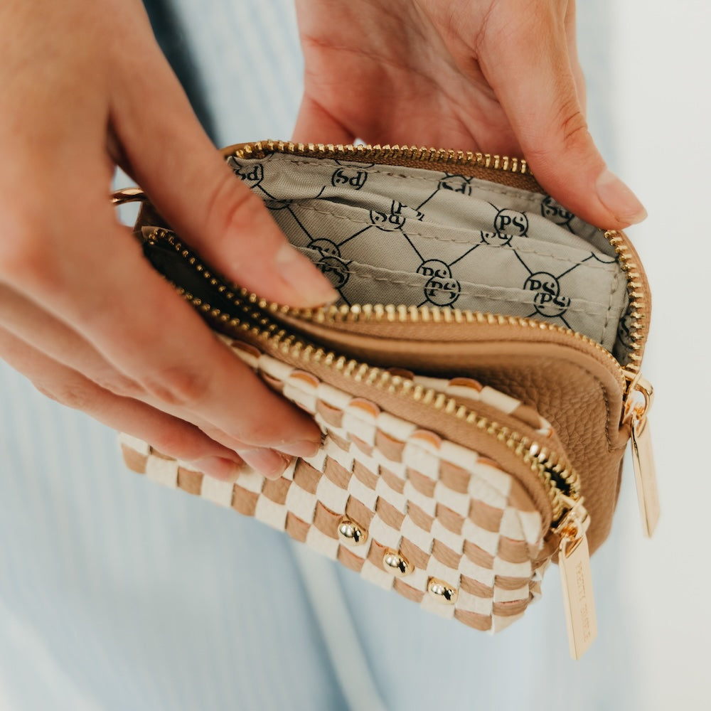 Pretty Simple Woven Cameron Double Zip Clippable Card Wallet view 8 (bag)